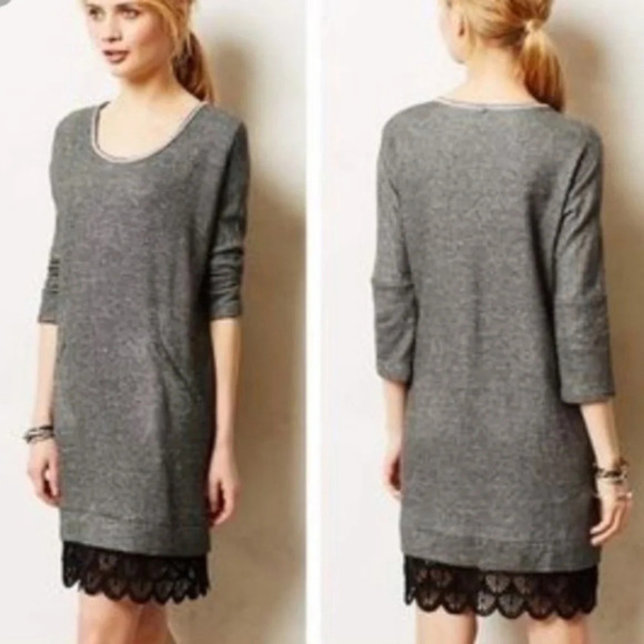 Anthropologie Dolan Fiona Gray Sweater Dress S - Picture 1 of 6